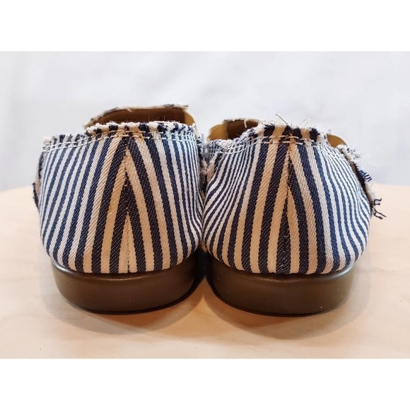 AEROSOLES Blue and White Striped Loafers - Picture 6 of 11